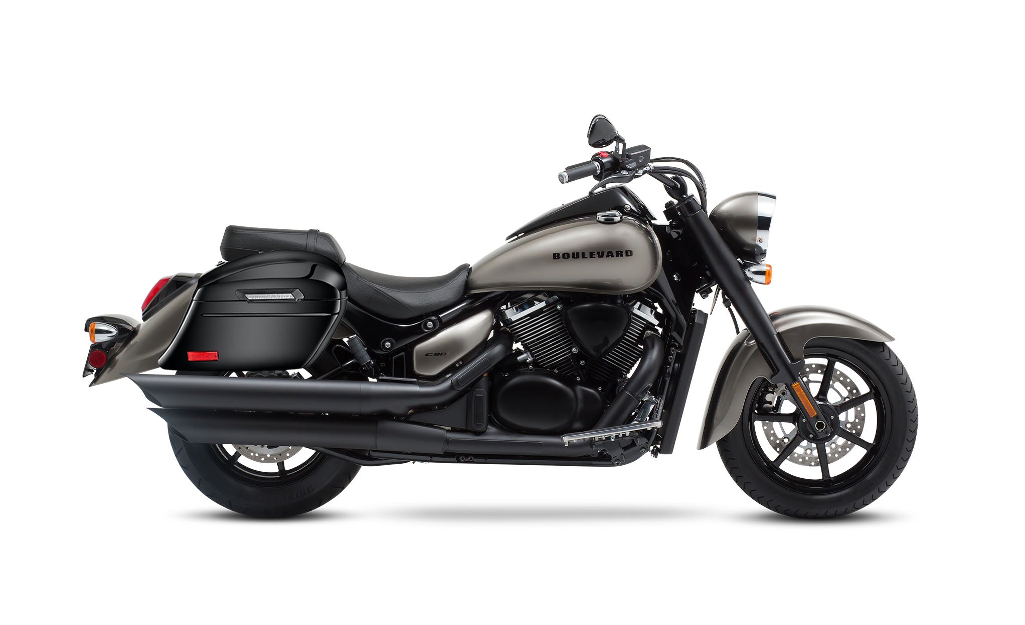 44L - Lamellar Stallion Extra Large Suzuki Boulevard C90 VL1500 Painted Motorcycle Hard Saddlebags - Image 2