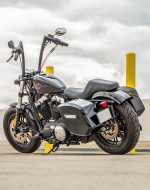 12L - Ironclad Quick Mount Medium Harley Sportster Forty Eight 48 Painted Hard Solo Saddlebag (Left Only) - Image 3