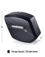 12L - Ironclad Quick Mount Medium Honda 750 Shadow Phantom Matte Hard Solo Saddlebag (Left Only) - Image 7