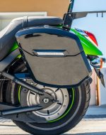 12L - Ironclad Quick Mount Medium Kawasaki Vulcan 900 Custom Painted Hard Solo Saddlebag (Left Only) - Image 4