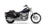 44L - Lamellar Stallion Extra Large Leather Covered Motorcycle Hard Saddlebags for Harley Softail Standard FXST/I - Image 2