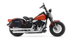 44L - Lamellar Stallion Extra Large Leather Covered Motorcycle Hard Saddlebags for Harley Softail Cross Bones FLSTSB - Image 2