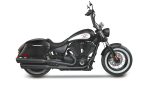 44L - Lamellar Stallion Extra Large Victory High Ball Leather Covered Motorcycle Hard Saddlebags - Image 2