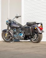 15L - Outlaw Quick Mount Medium Hard Solo Saddlebag (Left Only) for Harley Softail Fat Boy Lo FLSTFB - Image 3