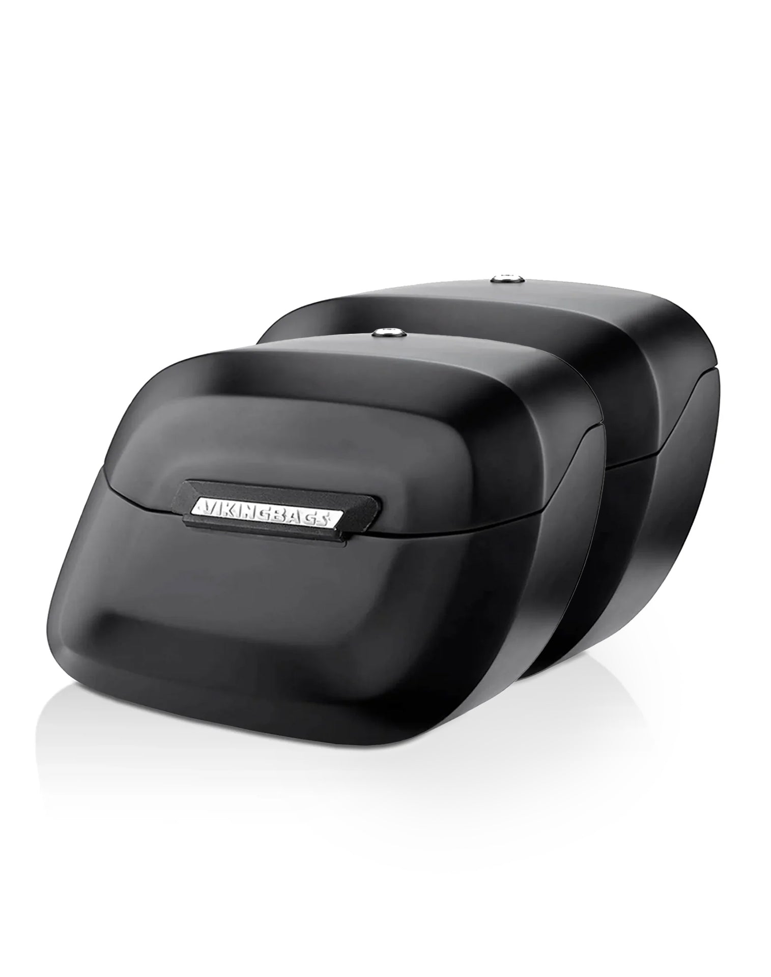 17 40L - Lamellar Raven Extra Large Matte Motorcycle Hard Saddlebags for Indian Scout Bobber - Image 1