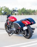 28L - Phantom Large Painted Motorcycle Hard Saddlebags For Harley Softail Street Bob FXBB - Image 4