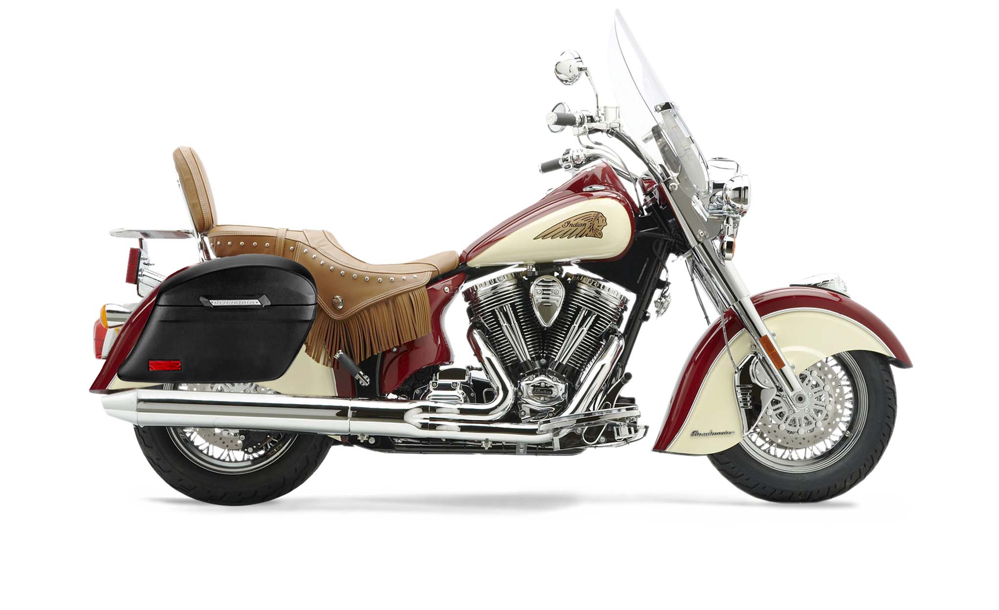 44L - Lamellar Stallion Extra Large Indian Chief Roadmaster Leather Covered Motorcycle Hard Saddlebags - Image 2