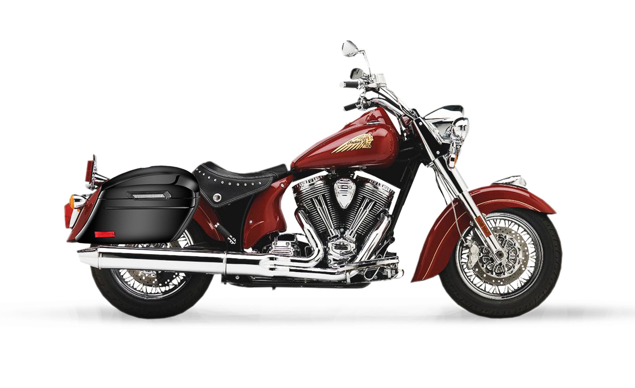 44L - Lamellar Stallion Extra Large Indian Chief Standard Painted Motorcycle Hard Saddlebags - Image 2