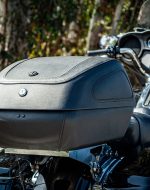 42L - Challenger XL Kawasaki Leather Wrapped Hard Motorcycle Trunk - Image 6