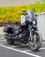 32L - Darkin Large Quick Mount Leather Wrapped Hard Saddlebags for Harley Softail Standard FXST - Image 3