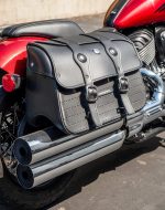 34L - ArrowHead Large Indian Scout Bobber Motorcycle Saddlebags - Image 5