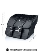 34L - ArrowHead Large Indian Scout Bobber Motorcycle Saddlebags - Image 8