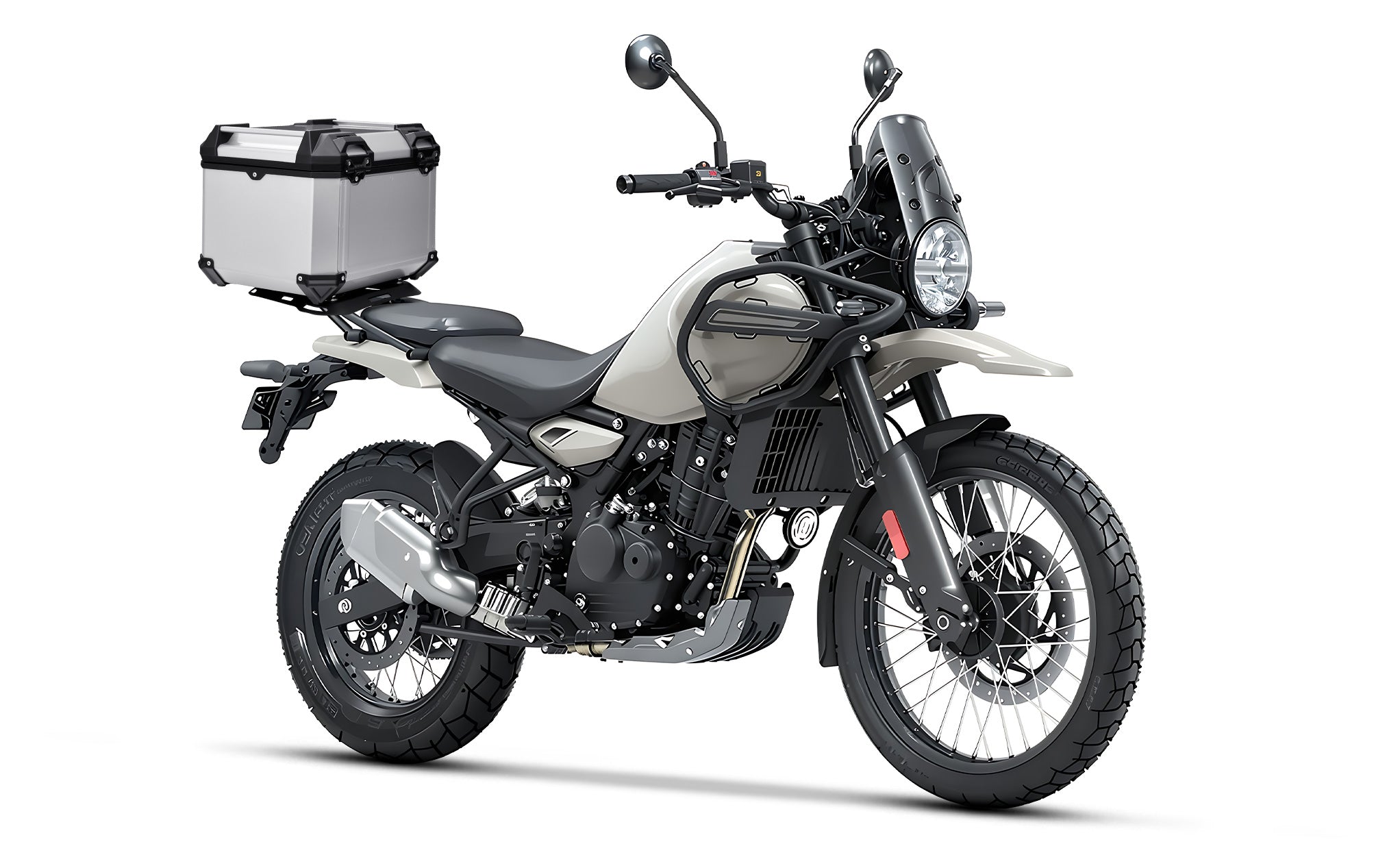 38L - Apex XL Royal Enfield Himalayan 450 Aluminum Top Case Silver - Image 2