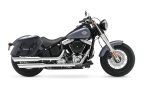 42L - Baldur XL Leather Wrapped Hard Saddlebags for Harley Softail Slim FLS - Image 2