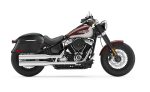 44L - Lamellar Stallion Extra Large Leather Covered Hard Saddlebags for Harley Softail Slim FLSL - Image 2