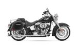 44L - Lamellar Stallion Extra Large Leather Covered Motorcycle Hard Saddlebags for Harley Softail Heritage FLSTC/I - Image 2