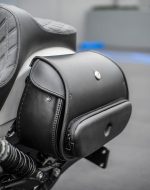 12L - Tomahawk Small Indian Scout Leather Motorcycle Solo Saddlebag - Image 5
