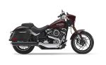 44L - Lamellar Stallion Extra Large Leather Covered Motorcycle Hard Saddlebags for Harley Softail Sport Glide FLSB - Image 2