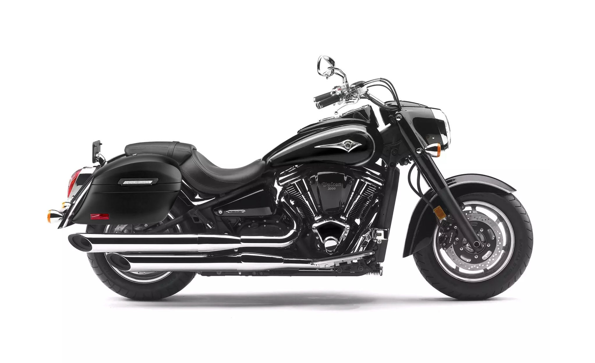 44L - Lamellar Stallion Extra Large Kawasaki Vulcan 2000 VN2000 Matte Motorcycle Hard Saddlebags - Image 2