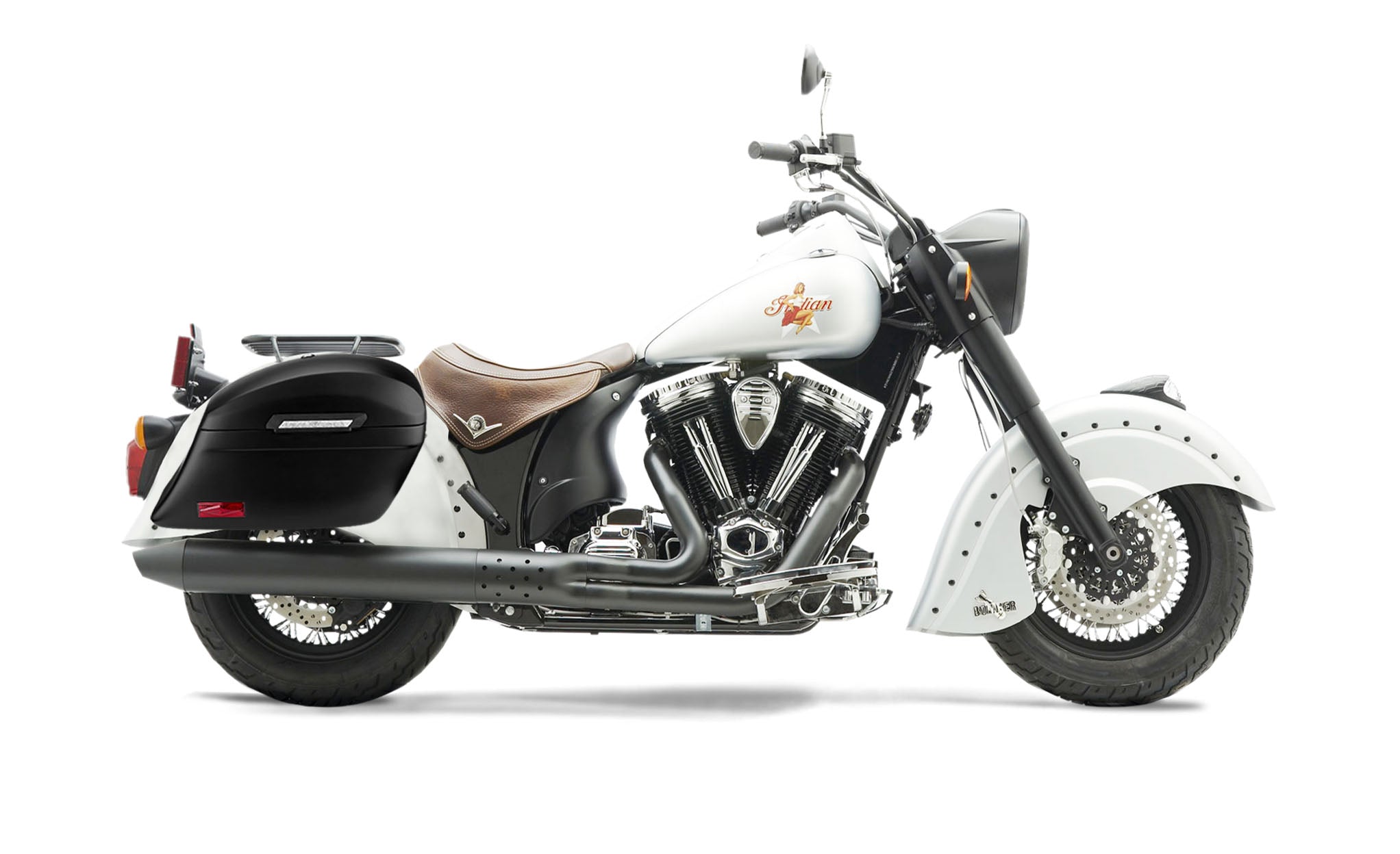 44L - Lamellar Stallion Extra Large Indian Chief Bomber Matte Motorcycle Hard Saddlebags - Image 2