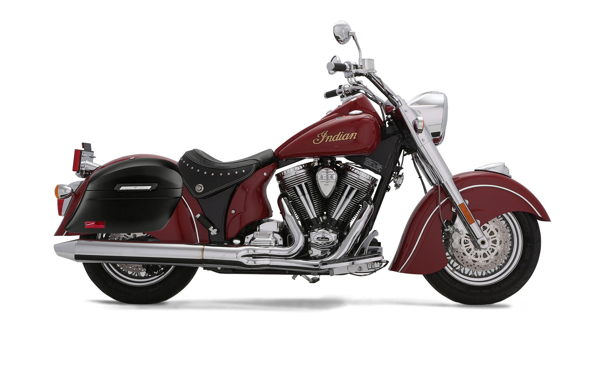 44L - Lamellar Stallion Extra Large Indian Chief Deluxe Matte Motorcycle Hard Saddlebags - Image 2