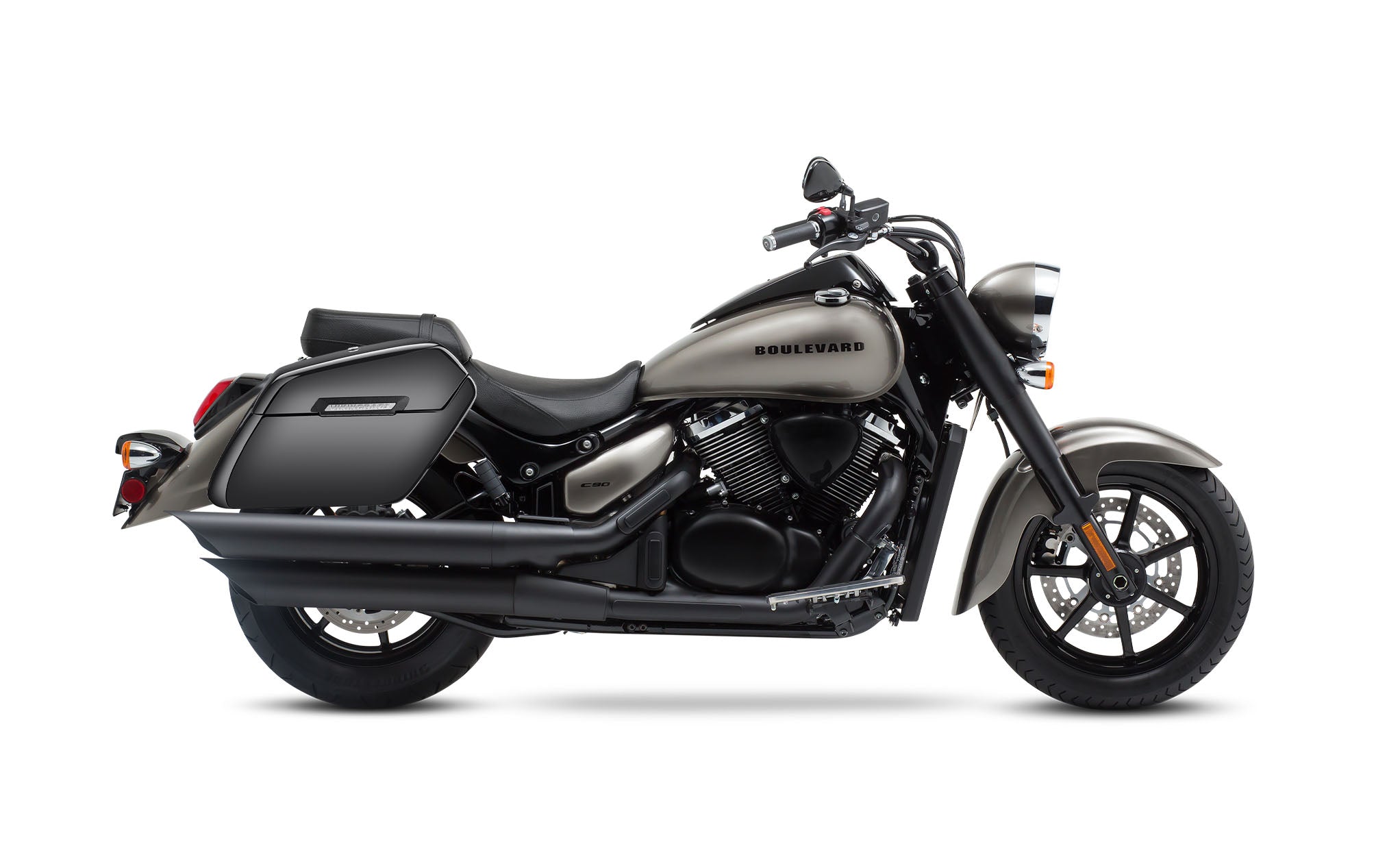 42L - Baldur Extra Large Suzuki Boulevard C90 VL1500 Painted Motorcycle Hard Saddlebags - Image 2
