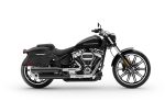 44L - Lamellar Stallion Extra Large Leather Covered Motorcycle Hard Saddlebags for Harley Softail Breakout FXBR/S - Image 2
