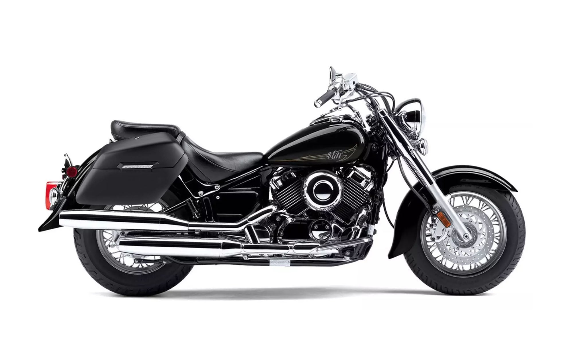 42L - Baldur Extra Large Yamaha V Star 650 Classic XVS65A Matte Motorcycle Hard Saddlebags - Image 2