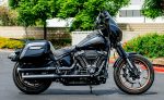 Iron Born Blade 25" Sissy Bar with Foldable Luggage Rack for Harley Softail Low Rider S FXLRS Matte Black - Image 2
