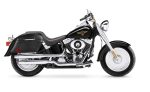 44L - Lamellar Stallion Extra Large Leather Covered Motorcycle Hard Saddlebags for Harley Softail Fatboy FLSTF/I - Image 2