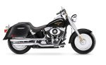 44L - Lamellar Stallion Extra Large Matte Motorcycle Hard Saddlebags for Harley Softail Fatboy FLSTF/I - Image 2