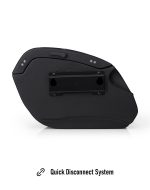 32L - Darkin Large Quick Mount Leather Wrapped Hard Saddlebags for Harley Softail Standard FXST - Image 8