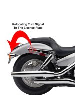 Universal Turn Signal Relocation kit Chrome - Image 2