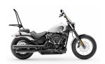 Iron Born Blade 25" Sissy Bar with Foldable Luggage Rack for Harley Softail Street Bob Matte Black - Image 2