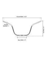 Viking Iron Born Voyage 12" Handlebar for Harley Road King FLHR/C/FLTRU Chrome - Image 5