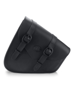3L - Dark Age Plain Leather Motorcycle Solo Bag For Harley Softail - Image 8