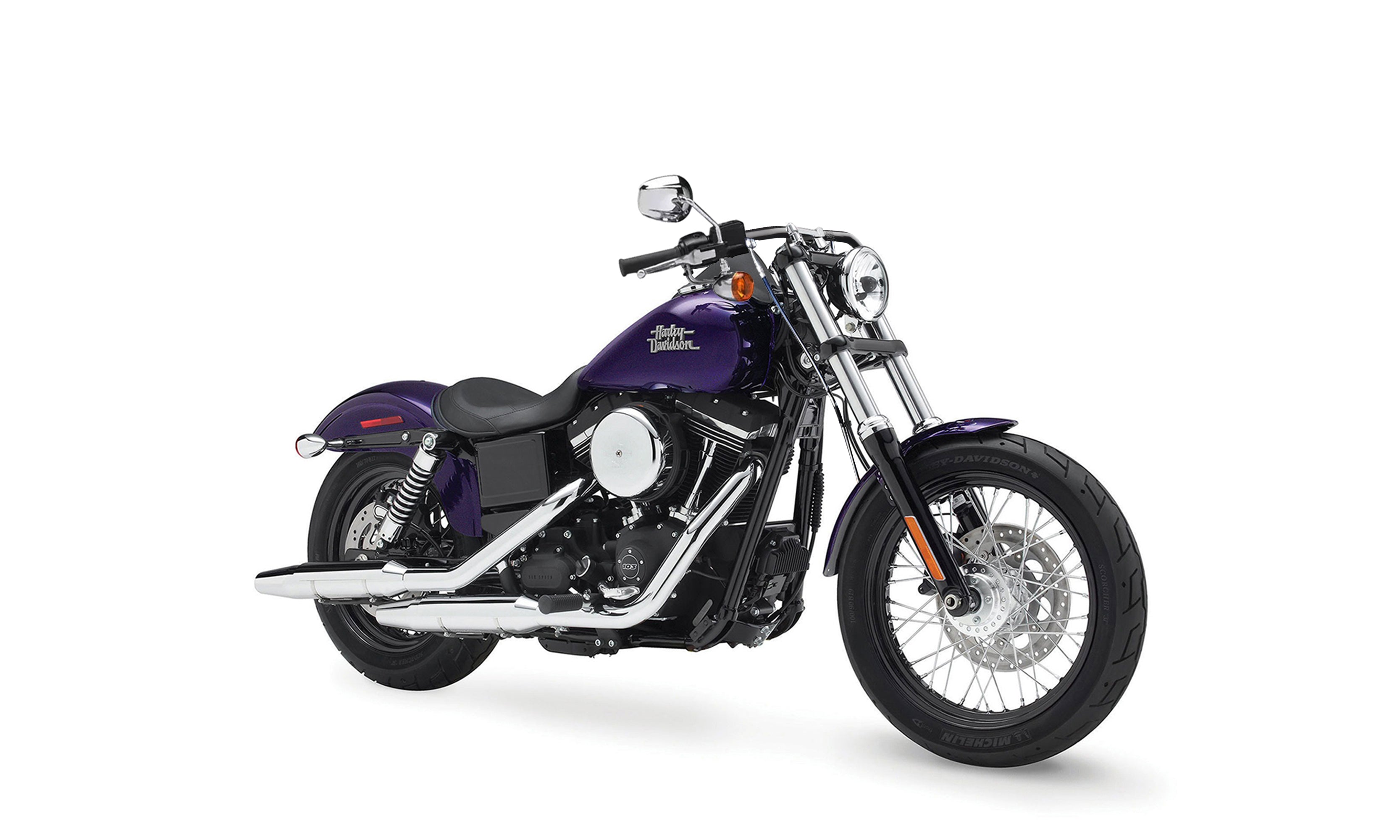 Viking Iron Born Drag Handlebar For Harley Dyna Street Bob FXDB Gloss Black - Image 2
