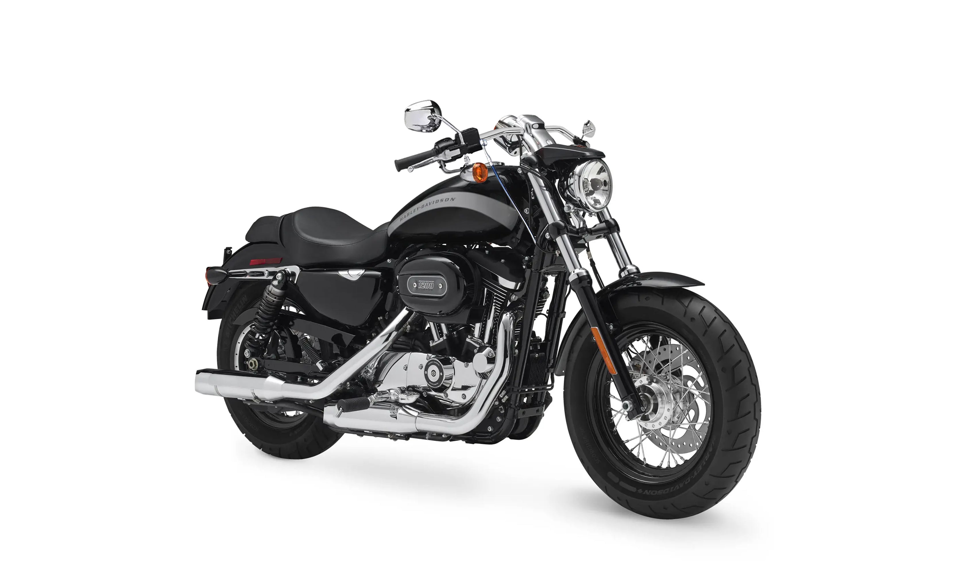 Viking Iron Born Drag Handlebar For Harley Sportster 1200 Custom XL1200C Chrome - Image 2