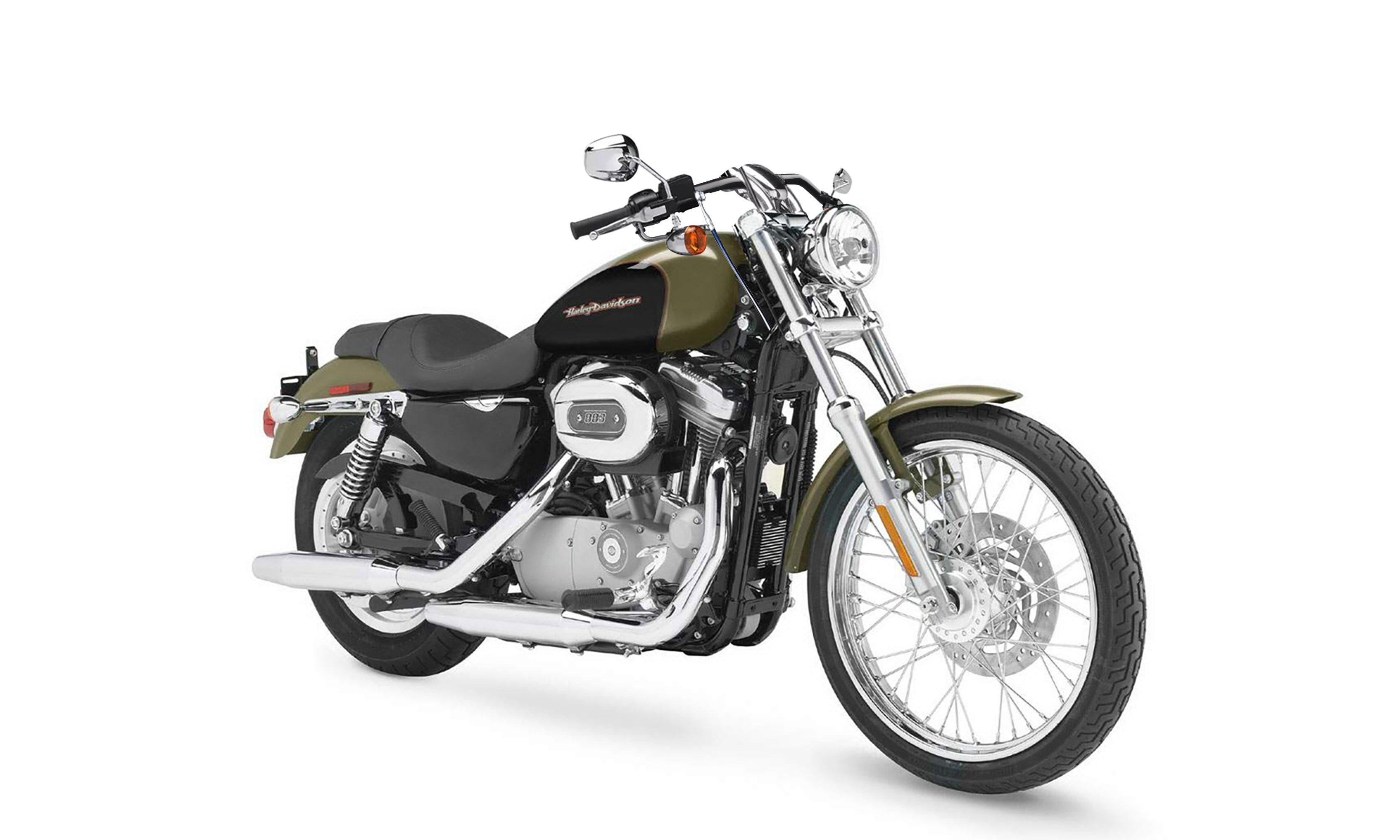 Viking Iron Born Drag Handlebar For Harley Sportster 883 Custom XL883C Gloss Black - Image 2