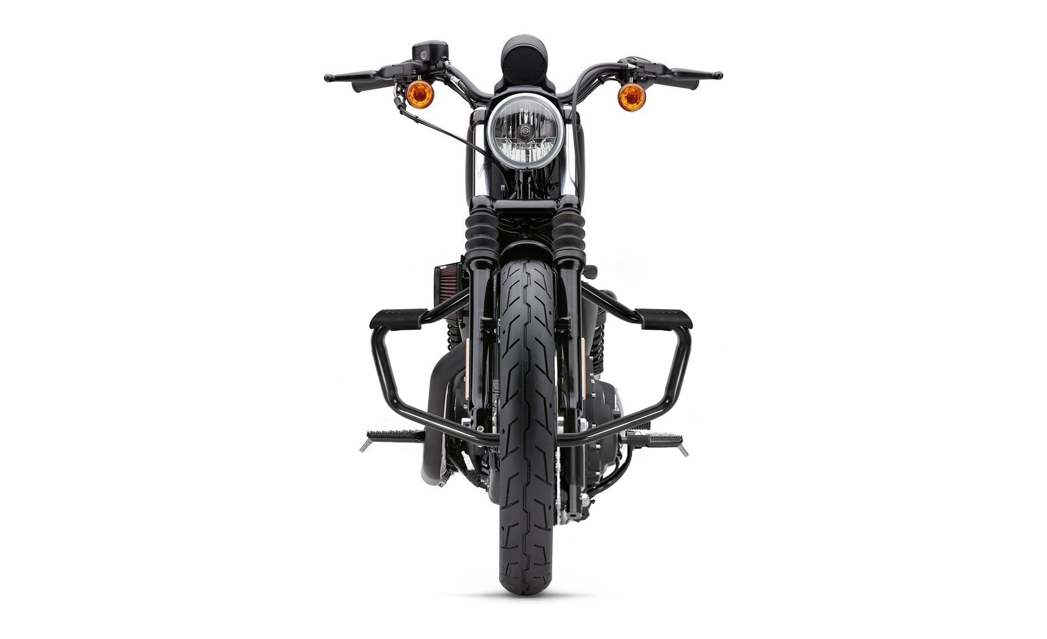 Viking Iron Born Motorcycle Crash Bar/Engine Guard for Harley Sportster SuperLow Gloss Black - Image 2