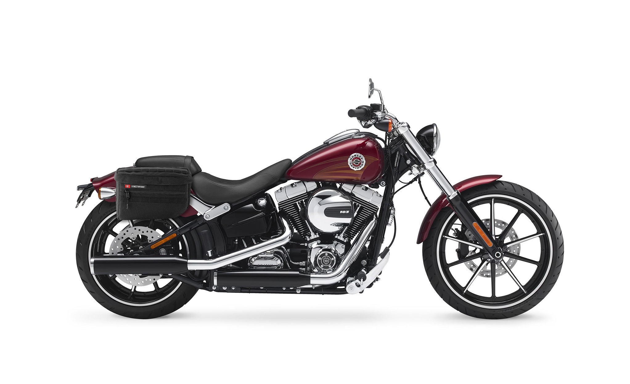 18L - Patriot Medium Motorcycle Throw Over Saddlebags for Harley Softail Breakout FXSB - Image 2