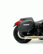 32L - Darkin Large Quick Mount Leather Wrapped Hard Saddlebags for Harley Softail Standard FXST - Image 6