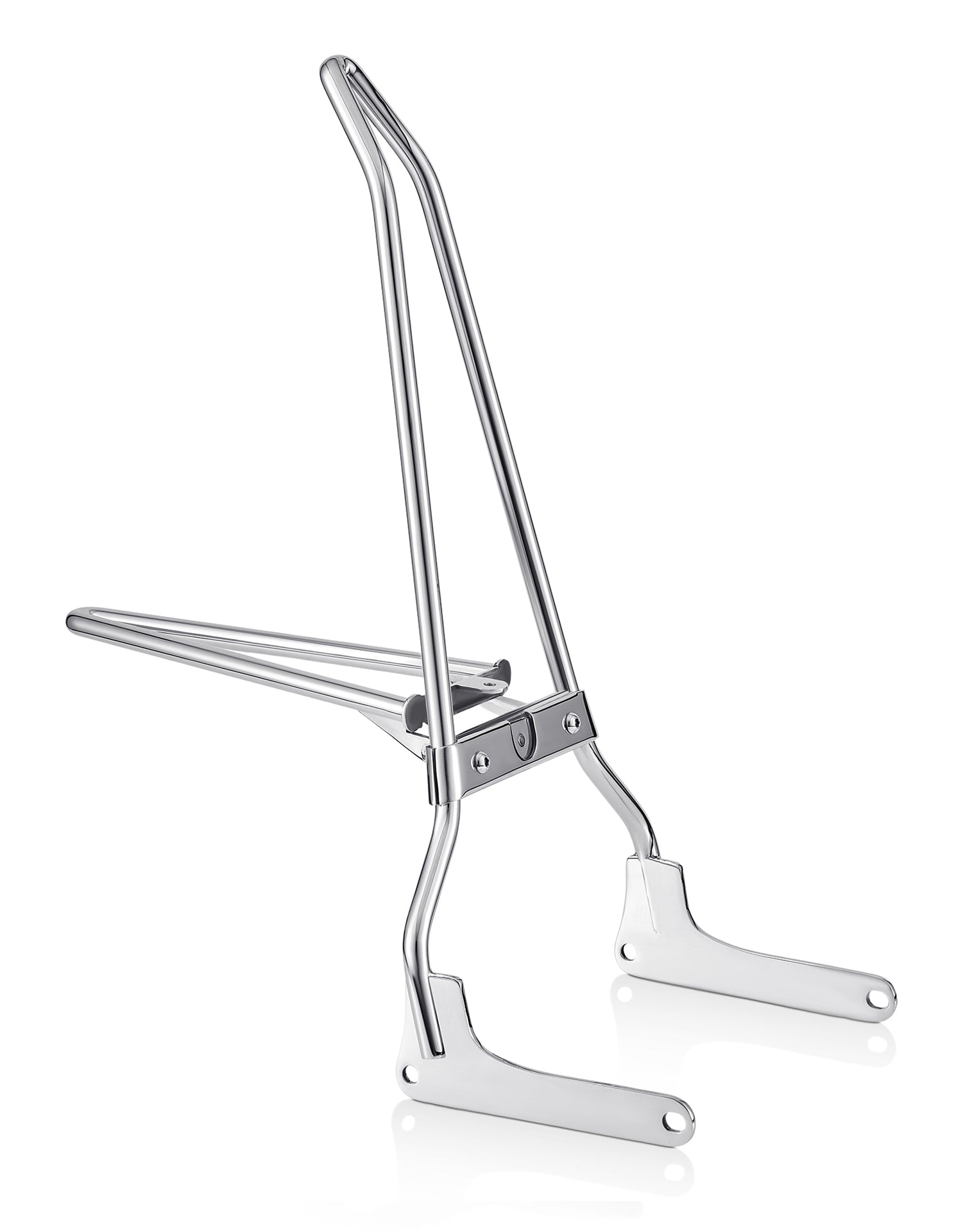 iron-born-blade-25-inch-chrome-sissy-bar-with-foldable-luggage-rack-for-harley-softail-standard-fxst-hero-image Iron Born Blade 25" Sissy Bar w/ Foldable Luggage Rack for Harley Softail Standard FXST Chrome - Image 1