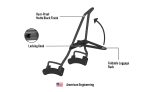 Iron Born Blade 25" Indian Super Chief Limited (2022+) Sissy Bar with Foldable Luggage Rack Matte Black - Image 12