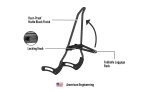 Iron Born Blade 25" Sissy Bar with Foldable Luggage Rack for Honda Rebel 500/ABS Matte Black - Image 12