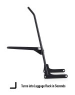 Iron Born Blade 25" Sissy Bar with Foldable Luggage Rack for Harley Softail Slim FLS Matte Black - Image 6