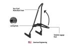 Iron Born Blade 25" Sissy Bar with Foldable Luggage Rack for Harley Softail Low Rider S FXLRS Matte Black - Image 11