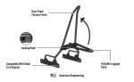 Iron Born Blade 25" Sissy Bar with Foldable Luggage Rack for Harley Dyna Street Bob FXDB Chrome - Image 9