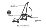 Iron Born Blade 25" Sissy Bar with Foldable Luggage Rack for Indian Scout Rogue Sixty Matte Black - Image 12