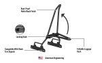 Iron Born Blade 25" Sissy Bar with Foldable Luggage Rack for Harley Dyna Low Rider FXDL Matte Black - Image 8